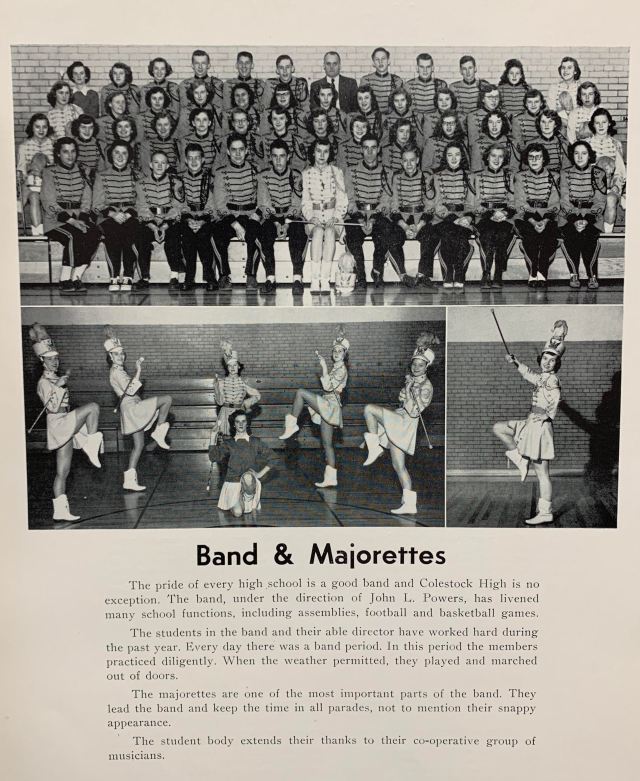 THS Band and Majorettes 1961
