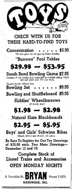 Bryan Hardware 12.12.1959
